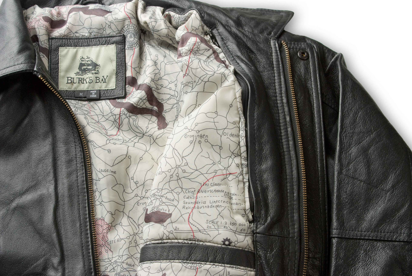 Buffed Bomber Leather Jacket | Burks Bay
