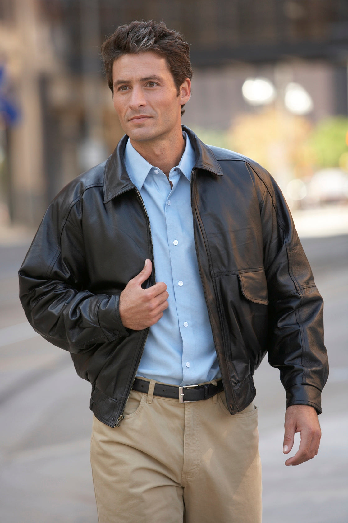 Concealed Carry Leather Jacket | CCW | Burks Bay | Buffed Bomber