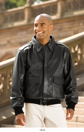 A-1 Premium Leather Bomber Jacket | Burks Bay