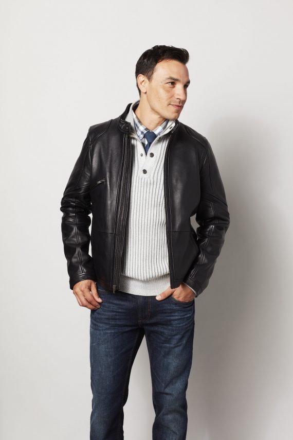 Men's Designer Leather Lamb Jacket | Burks Bay