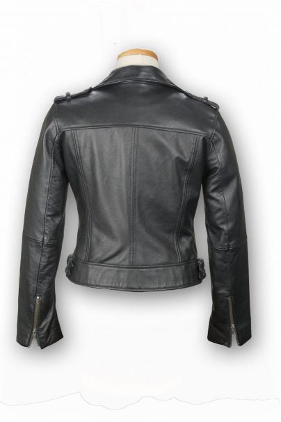 Ladies Lamb Leather Biker Jacket | Burks Bay