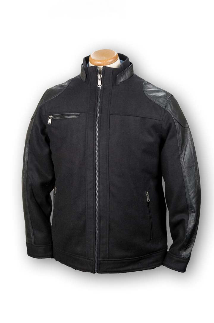 Wool & Leather Driving Jacket | Burks Bay