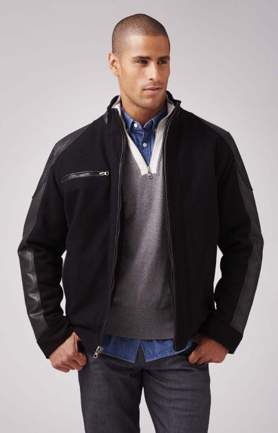 Wool & Leather Driving Jacket | Burks Bay