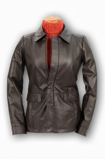 Ladies Hipster Leather Field Jacket | Burks Bay