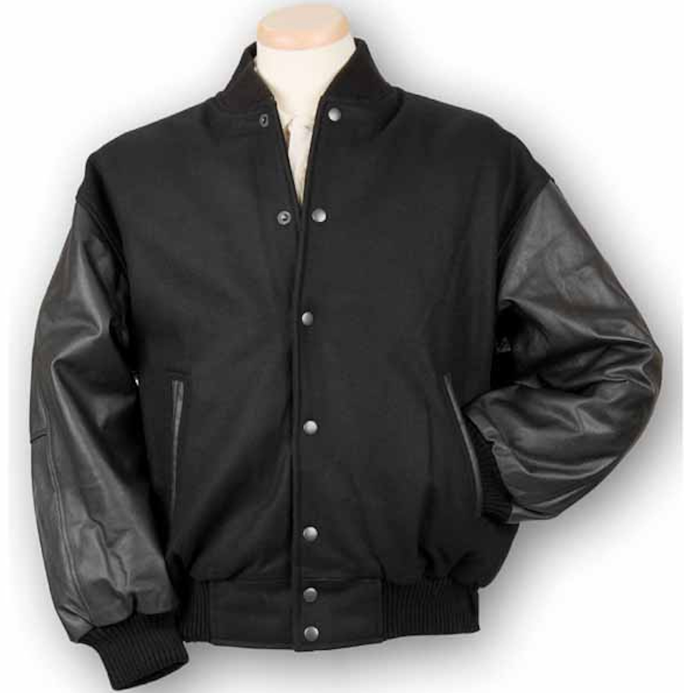 Wool & Leather Varsity Jacket | Burks Bay