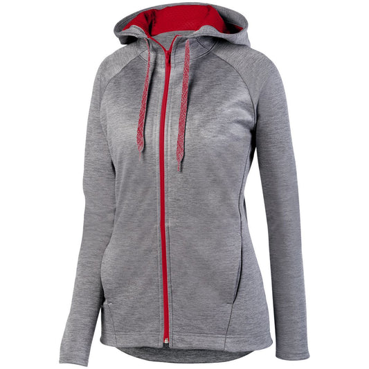 Ladies Zoe Tonal Heather Full Zip Hoodie | Augusta Sportswear | 5558