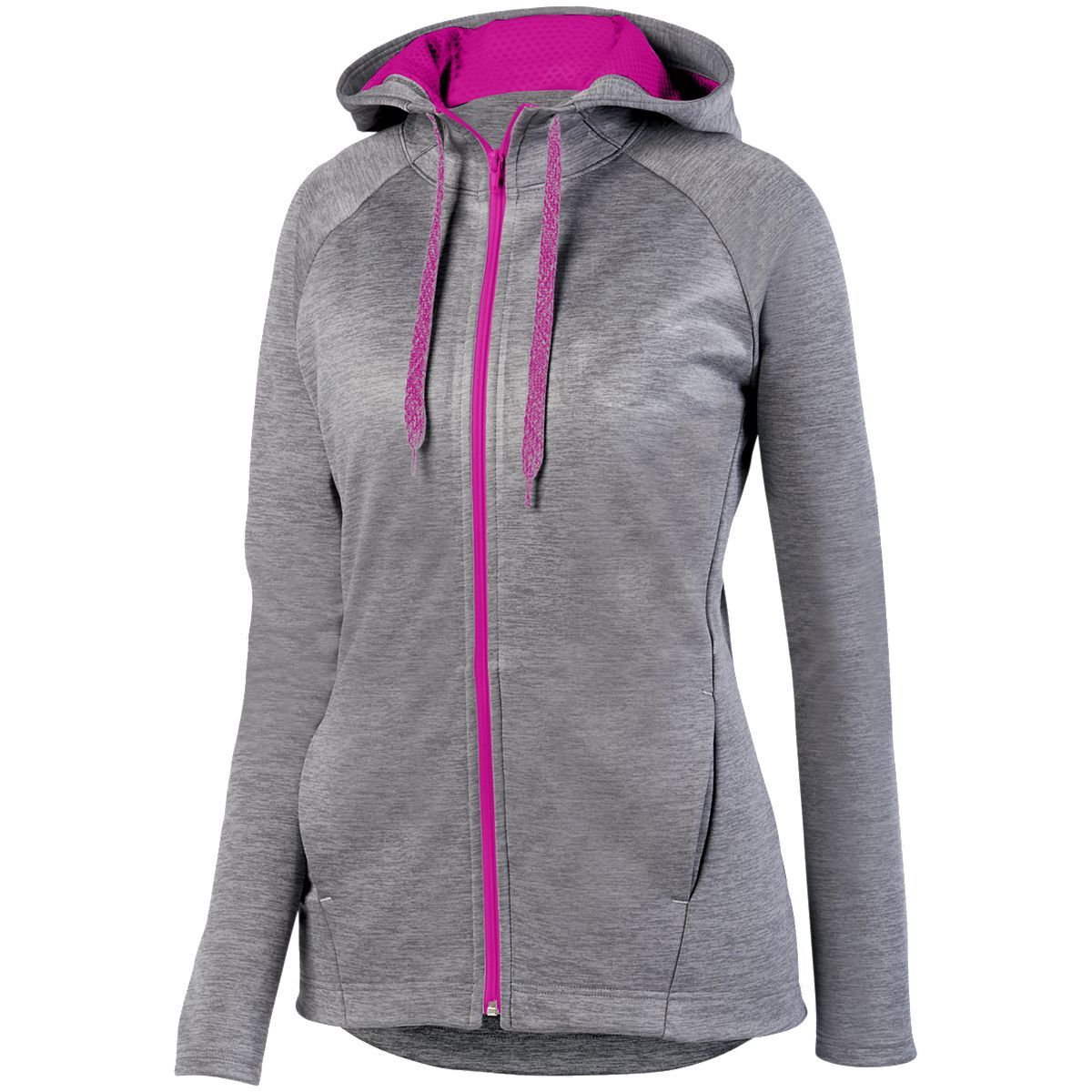 Ladies Zoe Tonal Heather Full Zip Hoodie | Augusta Sportswear | 5558