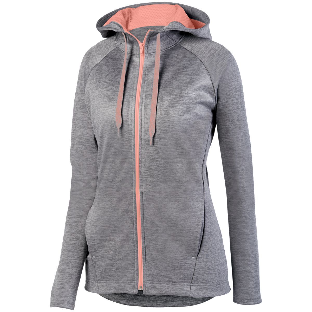 Ladies Zoe Tonal Heather Full Zip Hoodie | Augusta Sportswear | 5558