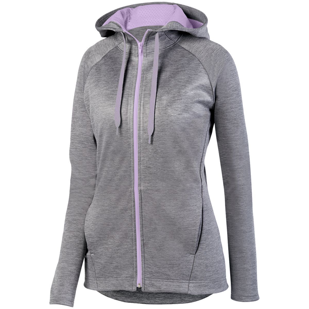 Ladies Zoe Tonal Heather Full Zip Hoodie | Augusta Sportswear | 5558